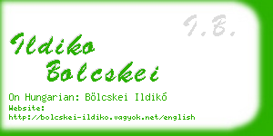 ildiko bolcskei business card